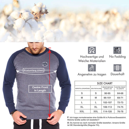 Styleko Herren Rundhalsausschnitt Winter Pullover