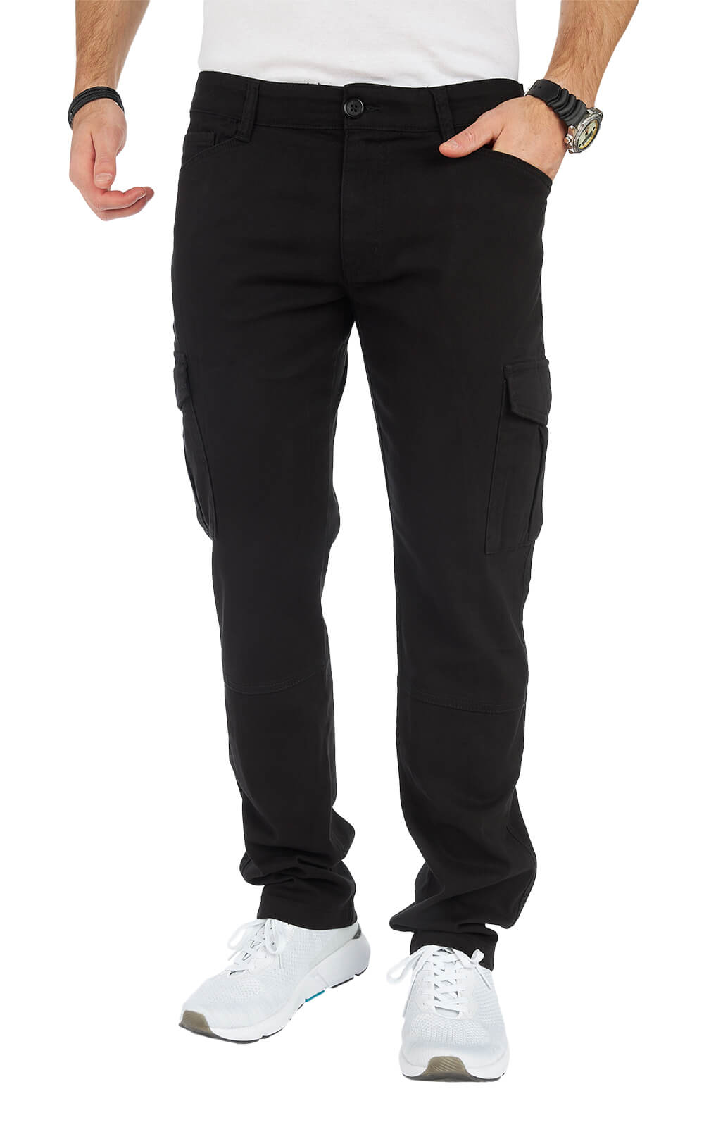 STYLEKO Cargo Freizeithose Slim fit mit Gürtelschlaufen