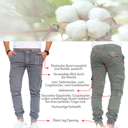 STYLEKO Cargohose Elastischer Hosenband